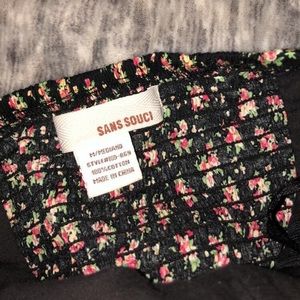 FITTED FLORAL STRAPLESS DRESS SIZE M